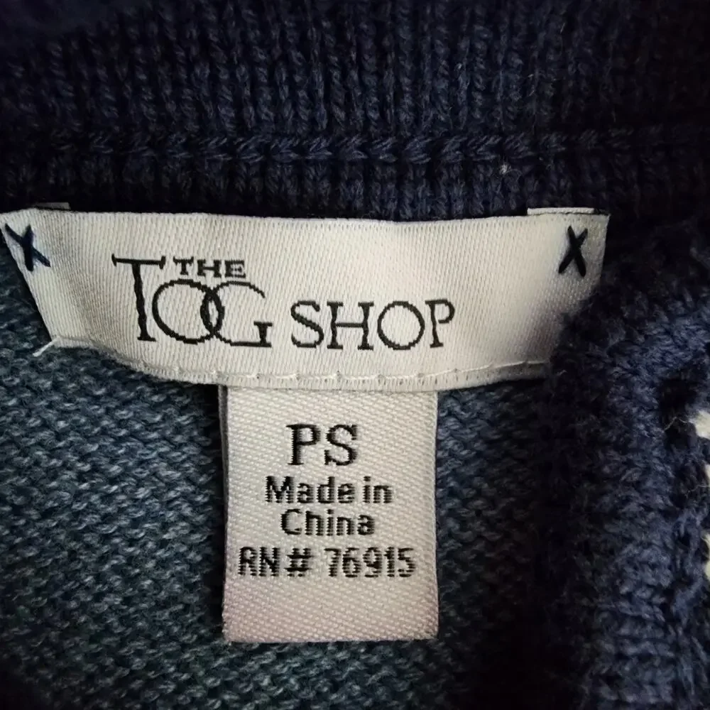 Vintage The TOG Shop Blue Snowflake Winter / Christmas Cardigan | Women's PS
